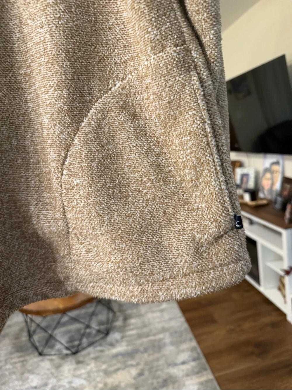 Eddie Bauer Cream Sherpa Fleece Pullover - Picture 4 of 5